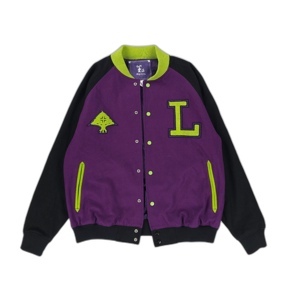 LRG Wool Letterman Varsity Jacket Bomber Sporty Frat Boy Preppy Streetwear Y2k
